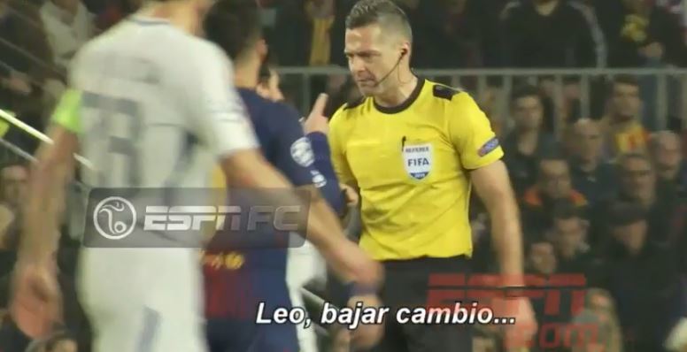 生气了？西媒揭梅西与裁判争执对话