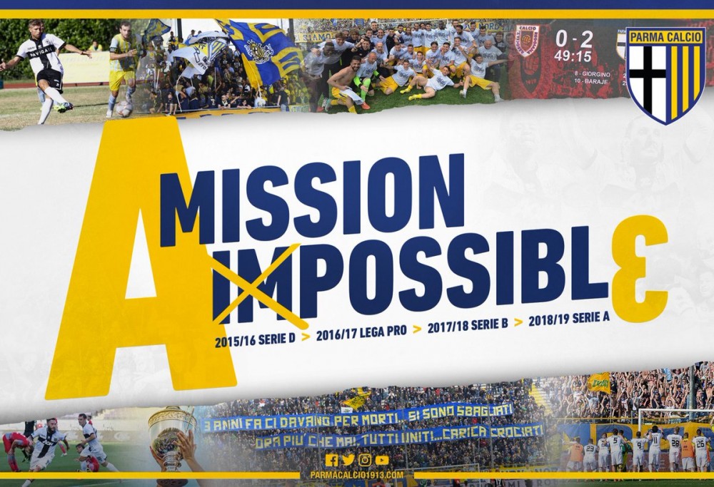 三年时间连跳三级，帕尔马下赛季重返意甲